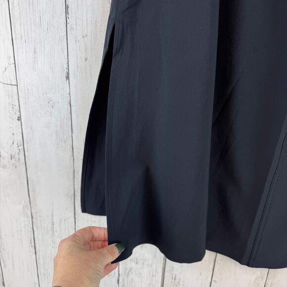 Athleta Black Savannah Midi Length Skirt UPF Paperbag Waist 798610 Size Large - Picture 5 of 12
